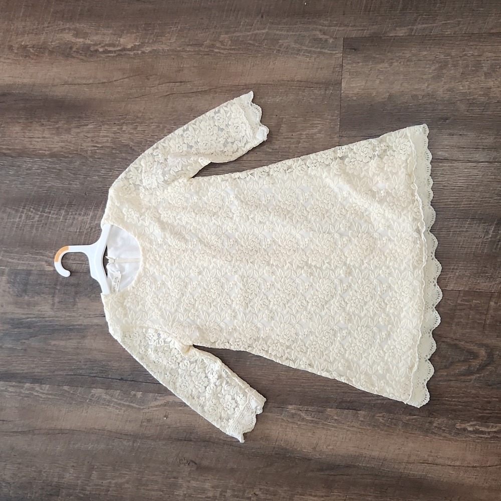 Cream flower girl dress
